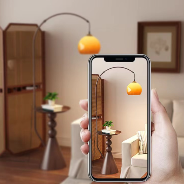 Đèn Sàn Chao Hổ Phách Kết Hợp Bàn Cafe 3 Chế Độ Màu Phong Cách Cổ Điển Decor Nhiều Không Gian - Hình ảnh 2