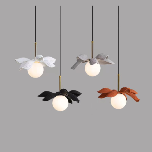 Đèn Thả Trần Hoa Sen Bằng Nhựa Thời Trang Nhiều Màu Sắc Decor Phòng Khách, Phòng Ăn - Hình ảnh 2