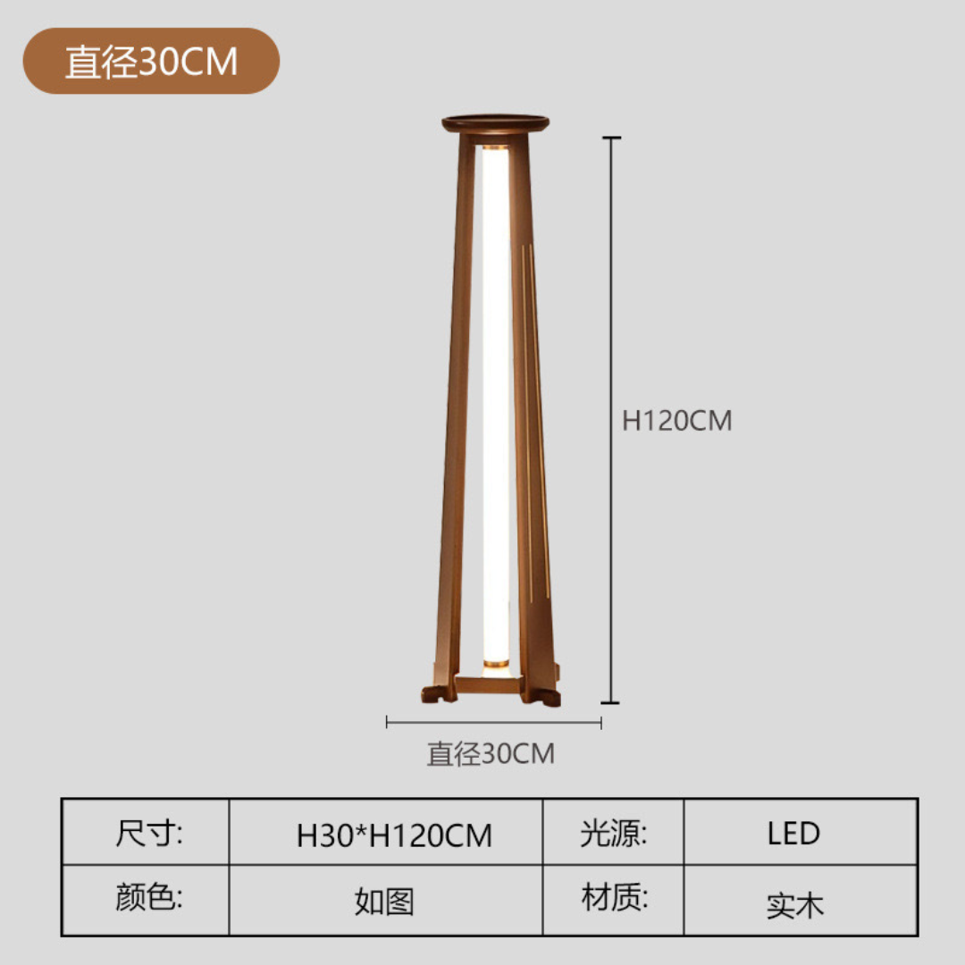 Đèn Sàn Gỗ Óc Chó Wabi-Sabi, Đèn Đứng Nhiều Kiểu Dáng Decor Không Gian Lớn - Ảnh 2