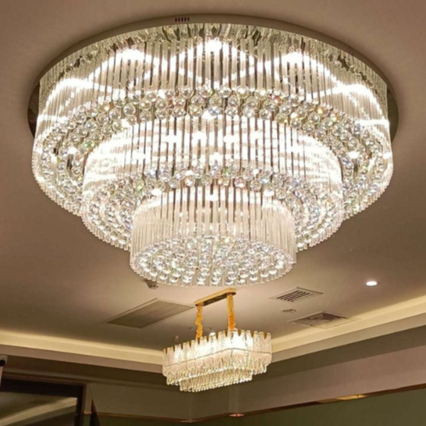 Đèn Trần Pha Lê Tầng Hình Tròn Decor Không Gian Biệt Thự/ Sảnh Khách Sạn - Hình ảnh 3