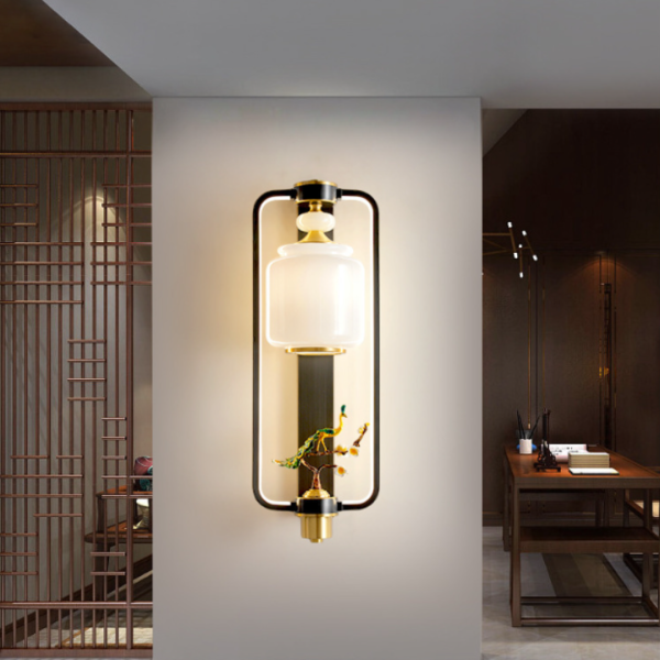 Đèn Tường Đồng Phong Cách Á Đông, Đèn Treo Tường Nhiều Họa Tiết Cổ Điển Dùng Decor - Hình ảnh 2