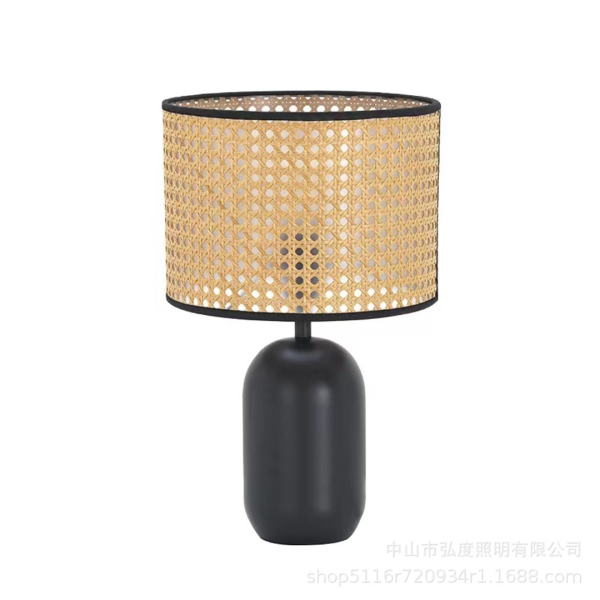 Đèn Bàn Đan Tre Cổ Điển, Đèn Bàn Nhật Bản Wabi-Sabi Decor Phòng Khách/ Phòng Học/ Phòng Ngủ - Hình ảnh 6