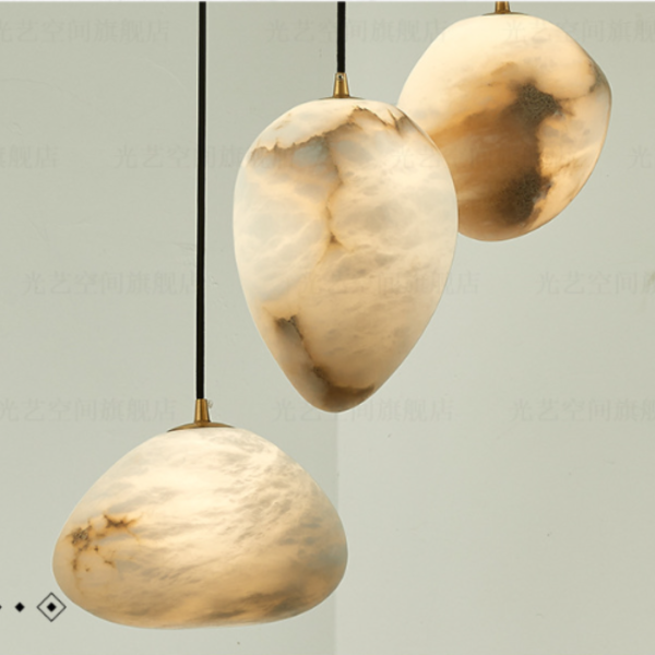 Đèn Chùm Đá Cẩm Thạch Tây Ban Nha Đèn Chùm Decor Phòng Khách, Biệt Thự, Cầu Thang - Hình ảnh 4
