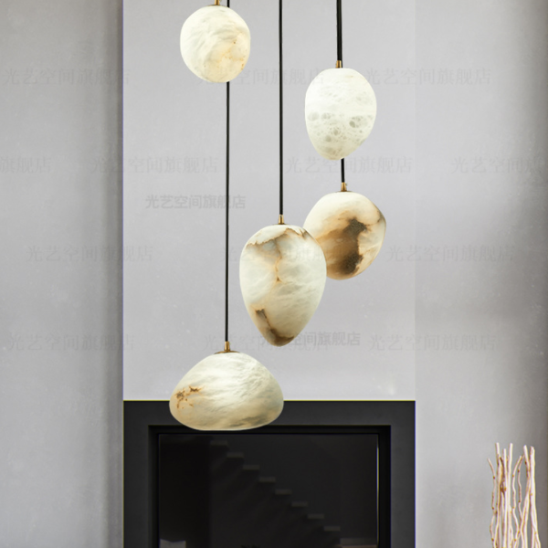 Đèn Chùm Đá Cẩm Thạch Tây Ban Nha Đèn Chùm Decor Phòng Khách, Biệt Thự, Cầu Thang - Hình ảnh 8