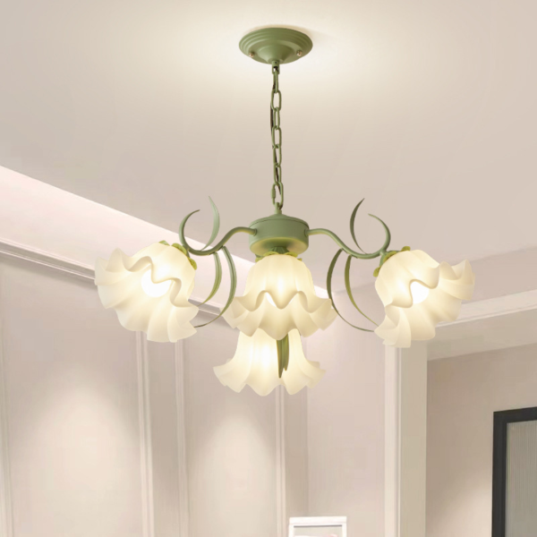Đèn Chùm Hoa Huệ Kiểu Pháp, Đèn Thả Trần Cổ Điển Decor Không Gian Sang Trọng - Hình ảnh 8
