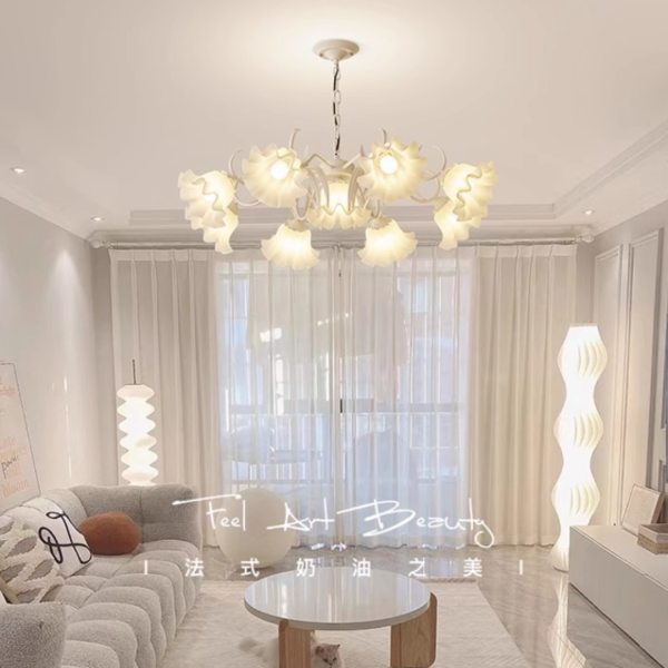 Đèn Chùm Hoa Huệ Kiểu Pháp, Đèn Thả Trần Cổ Điển Decor Không Gian Sang Trọng - Hình ảnh 6