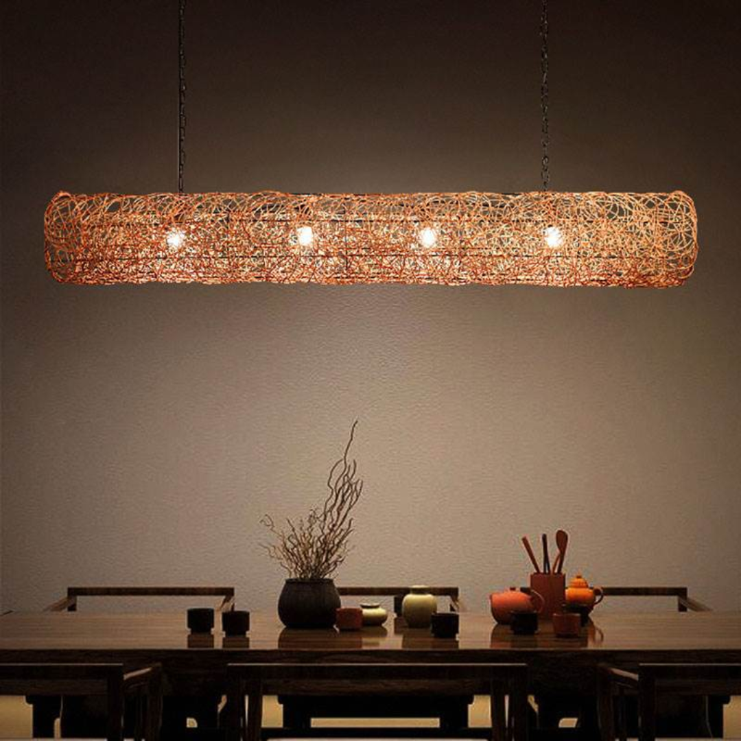 Đèn Chùm Mây Tre Đan Nhật Phong Cách Cổ Điển Sang Trọng Decor Nhà Hàng, Phòng Thiền - Ảnh 7