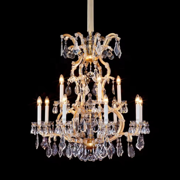 Đèn Chùm Pha Lê Cổ Điển, Đèn Chùm Phong Cách Châu Âu Sang Trọng Decor Phòng Khách/ Biệt Thự - Ảnh 6