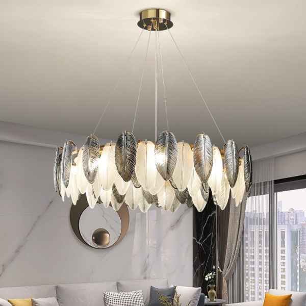 Đèn Chùm Pha Lê Lông Vũ Retro Của Mỹ, Đèn Thả Trần Decor Sang Trọng Cao Cấp - Ảnh 2