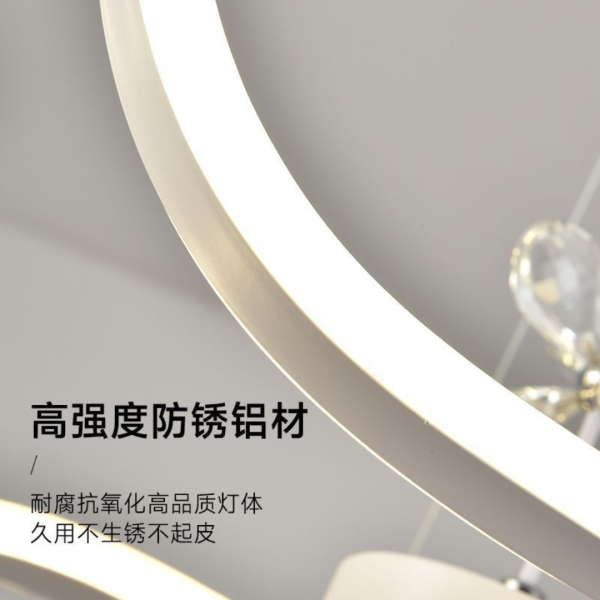 Đèn Chùm Thanh Dài Pha Lê Lượn Sóng 3 Chế Độ Sáng Đèn Thả Led Bàn Ăn - Hình ảnh 6
