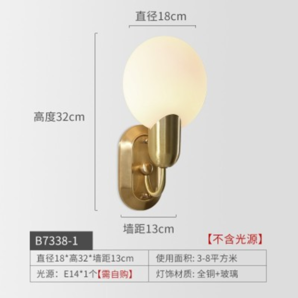 Đèn Gắn Tường Bằng Đồng Bắc Âu NhiềU Kiểu Dáng Decor Phòng Ngủ, Lối Đi, Cầu Thang - Hình ảnh 3
