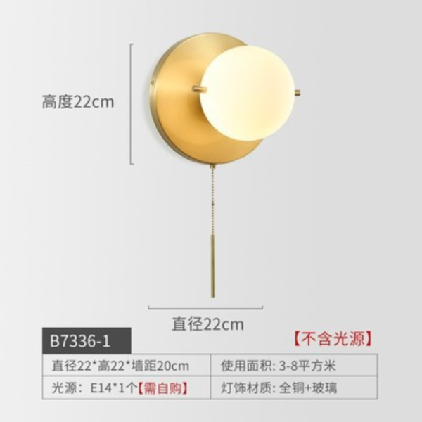 Đèn Gắn Tường Bằng Đồng Bắc Âu NhiềU Kiểu Dáng Decor Phòng Ngủ, Lối Đi, Cầu Thang - Hình ảnh 5