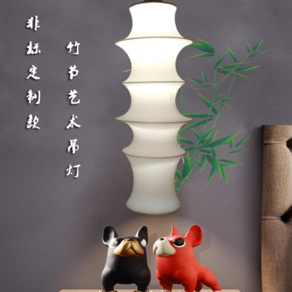 Đèn Lụa Hình Thân Tre Phong Cách Nhật Bản Wabi-Sabi Trang Trí Phong Khách, Phòng Ngủ - Hình ảnh 6
