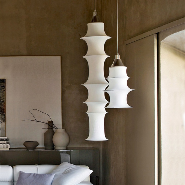 Đèn Lụa Hình Thân Tre Phong Cách Nhật Bản Wabi-Sabi Trang Trí Phong Khách, Phòng Ngủ - Hình ảnh 4