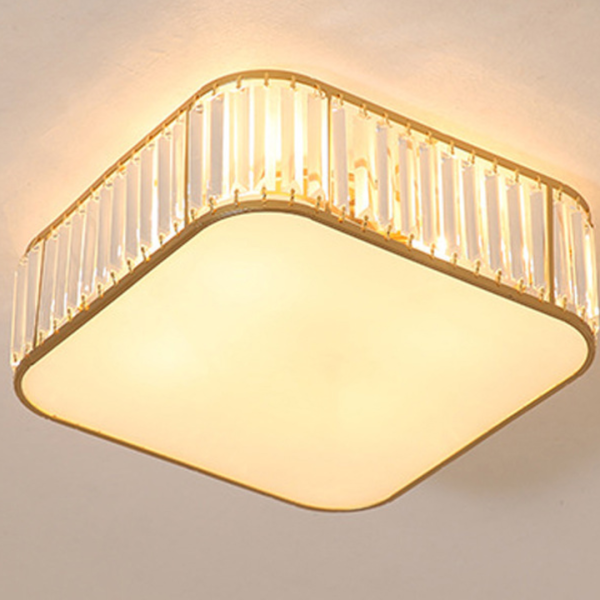 Đèn Ốp Trần Pha Lê Hình Vuông, Đèn Trần Bắc Âu Sang Trọng Decor Phòng Khách/Phòng Ngủ - Hình ảnh 5