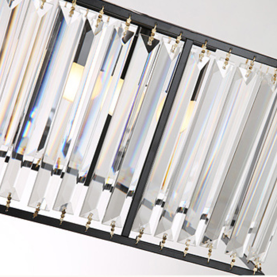 Đèn Pha Lê Hình Chữ Nhật, Đèn Thả Trần Pha Lê Sang Trọng Decor Phòng Khách/Phòng Ăn - Ảnh 5