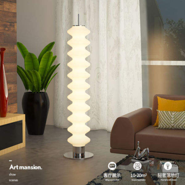 Đèn Sàn Chuỗi Thủy Tinh, Đèn Sàn Bắc Âu 3 Chế Độ Màu Decor Phòng Khách/ Phòng Ngủ - Hình ảnh 2