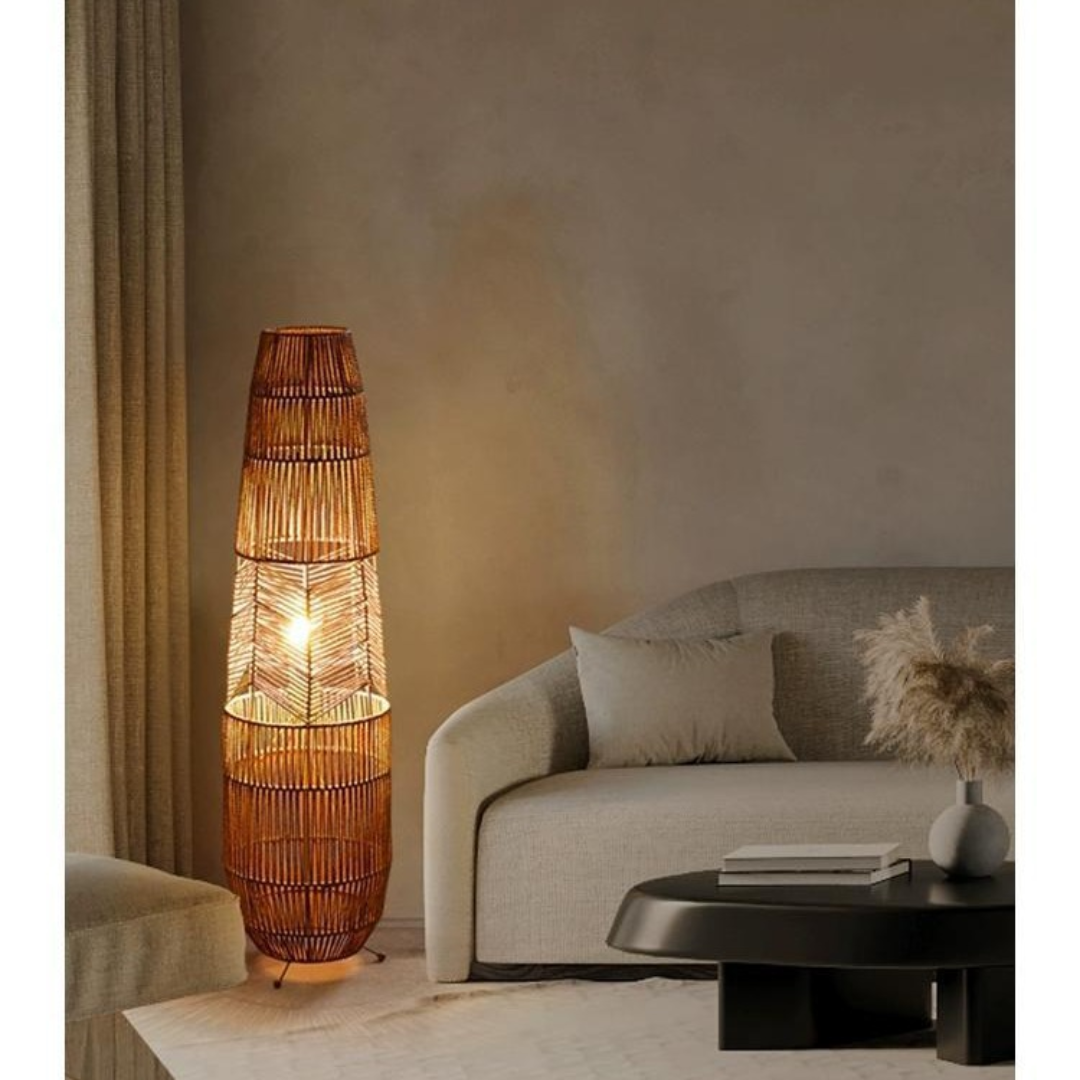 Đèn Sàn Đan Dây Thủ Công phong Cách WaBi-Sabi, Đèn Sàn Nhật Bản Decor Phòng Khách/ Phòng Ngủ - Ảnh 8