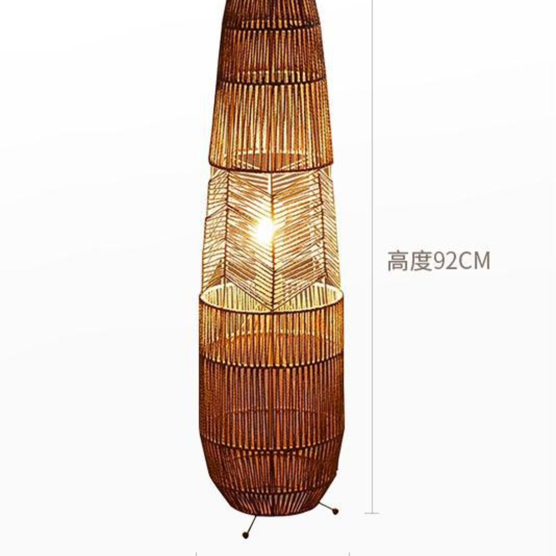 Đèn Sàn Đan Dây Thủ Công phong Cách WaBi-Sabi, Đèn Sàn Nhật Bản Decor Phòng Khách/ Phòng Ngủ - Ảnh 5