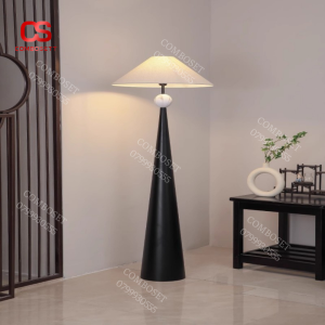 Đèn Sàn Đơn Chao Vải Lanh Rayon