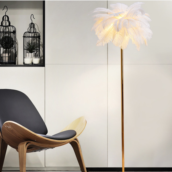 Đèn Sàn Lông Vũ Nhẹ Nhàng Sang Trọng Nhiều Màu Sắc Decor Phòng Khách Phòng Ngủ - Hình ảnh 4