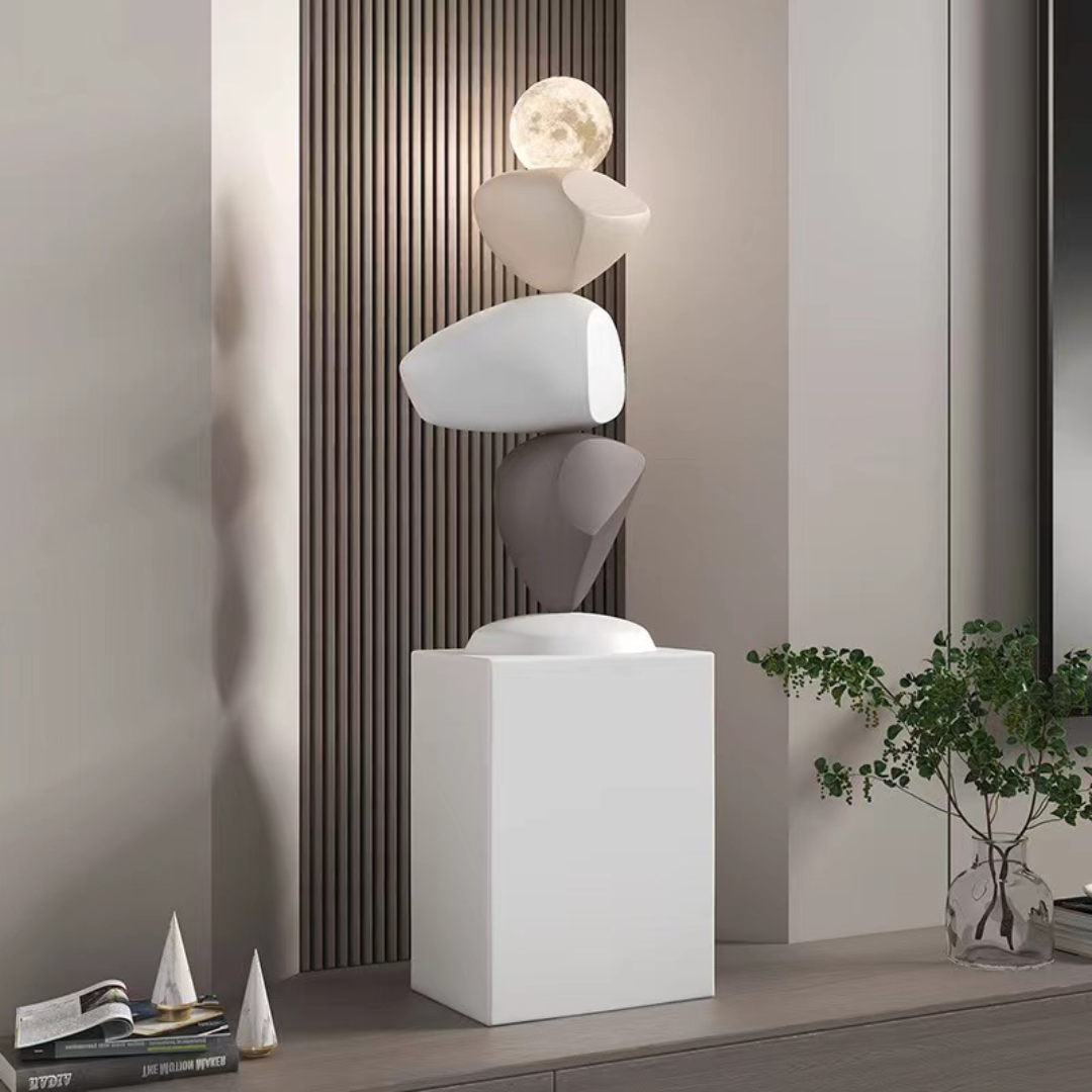 Đèn sàn mặt trăng và thiên thạch có 16 chế độ màu và điều khiển từ xa