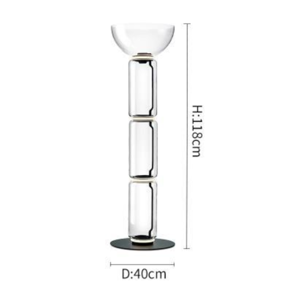 Đèn Sàn Ống Thủy Tinh Trong Suốt, Đèn Đứng Nhiều Kiểu Dáng 2 Chế Độ Màu - Ảnh 6