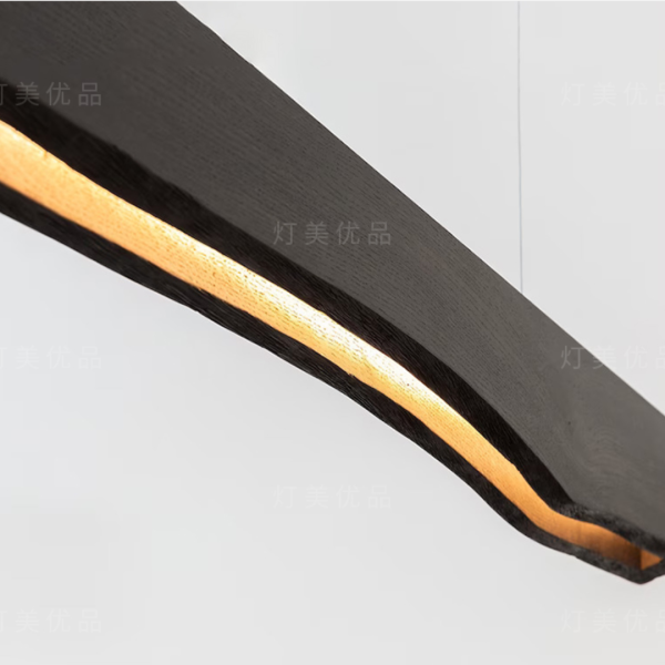 Đèn Thả Thanh Dài Gỗ Ngyên Khối Phong Cách Wabi-Sabi Đầy Đủ Quang Phổ , Đèn Thả Trần Bàn Ăn - Hình ảnh 4