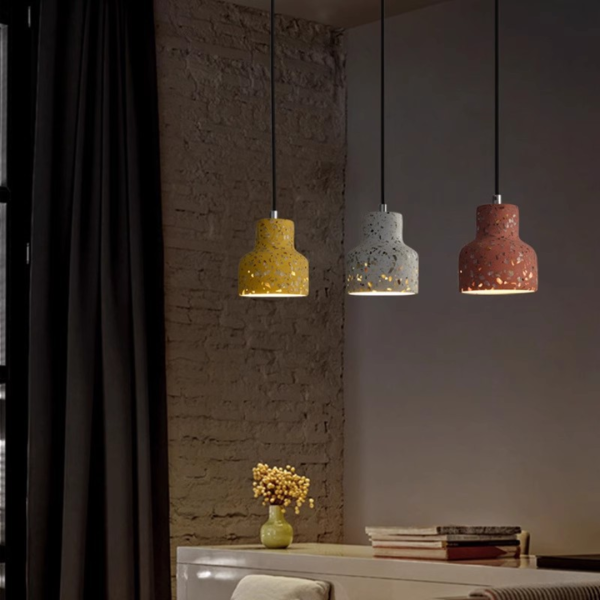 Đèn Thả Trần Đá Terrazzo, Đèn Treo Decor Không Gian Phòng Ngủ, Quán Cafre, Nhà Hàng - Hình ảnh 6