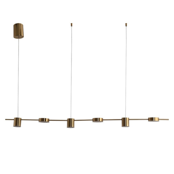 Đèn Thả Trần Bằng Đồng 3-5-6 Đầu, Đèn Chùm Led Điều Chỉnh Độ Sáng Hiện Đại Phòng Khách Nhà Bếp - Hình ảnh 4