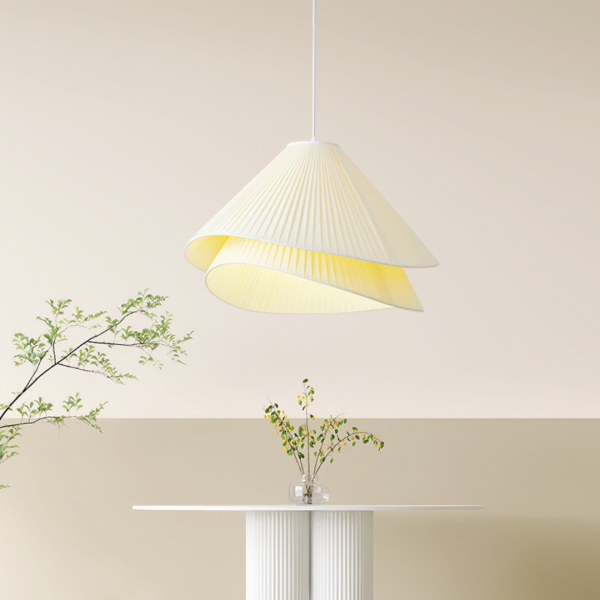 Đèn Thả Trần Chao Xếp Ly Hình Tam Giác, Đèn Treo Decor Phong Cách Pháp - Hình ảnh 2