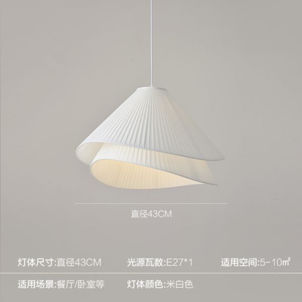 Đèn Thả Trần Chao Xếp Ly Hình Tam Giác, Đèn Treo Decor Phong Cách Pháp - Hình ảnh 5