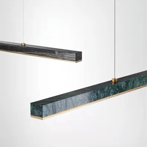 Đèn Thả Trần Đá Cẩm Thạch Xanh Đèn Led Thanh Dài Trang Trí Phòng Khách, Phòng Ăn - Hình ảnh 7