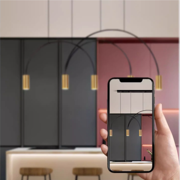 Đèn Thả Trần Hình Vòng Cung Thiết Kế Hiện Đại Sang Trọng Decor Nhiều Không Gian - Hình ảnh 3