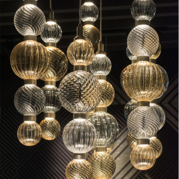 Đèn Thả Trần Khung Kim Loại Hình Cầu Thủy Tinh, Đèn Thả Trần Decor Mọi Không Gian Sống - Hình ảnh 5