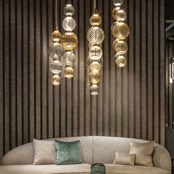 Đèn Thả Trần Khung Kim Loại Hình Cầu Thủy Tinh, Đèn Thả Trần Decor Mọi Không Gian Sống - Hình ảnh 3