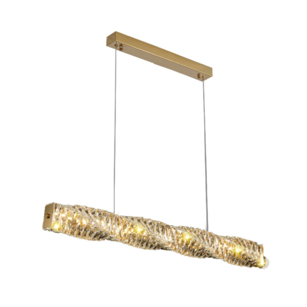 Đèn Thả Trần Pha Lê Xoắn Thiết Kế Ý, Đèn Chùm Pha Lê Decor Không Gian Sang Trọng - Hình ảnh 6