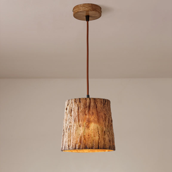 Đèn Chùm Giả Gỗ Nhật Bản Phong Cách WaBi-Sabi Decor Nhiều Không Gian - Hình ảnh 2