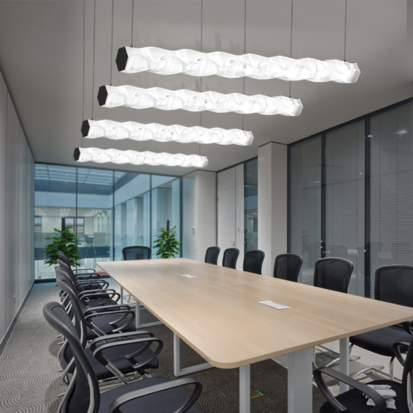 Đèn Thả Trần Thanh Dài Họa Tiết Sóng Nước Cong, Đèn Treo Bắc Âu Decor Bàn Ăn/ Phòng Khách - Hình ảnh 4