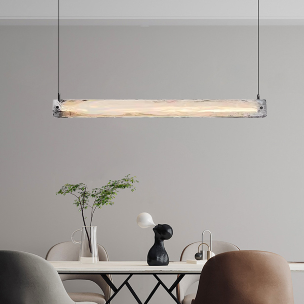 Đèn Thả Trần Thủy Tinh Ý Tối Giản  Ánh Sáng Hiện Đại Sang Trọng Đơn Giản Decor Nhà Hàng Quầy Bar - Hình ảnh 2