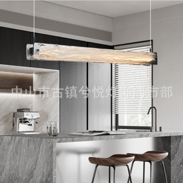 Đèn Thả Trần Thủy Tinh Ý Tối Giản  Ánh Sáng Hiện Đại Sang Trọng Đơn Giản Decor Nhà Hàng Quầy Bar - Hình ảnh 5