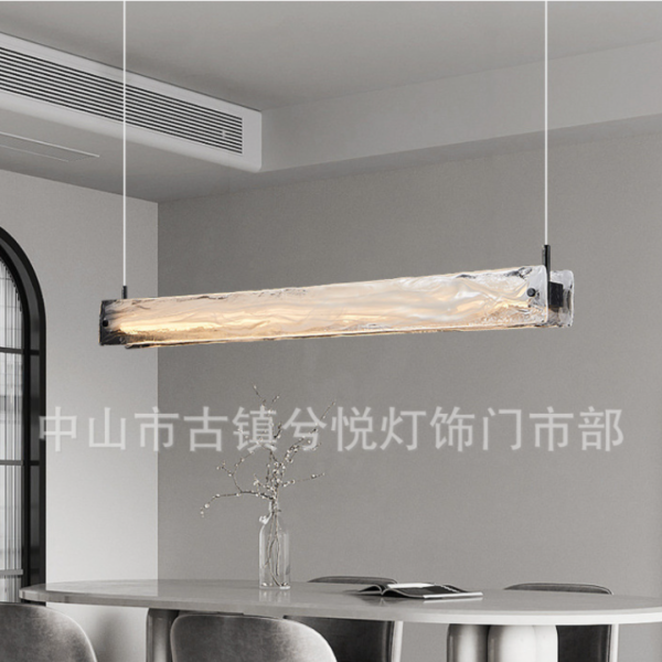 Đèn Thả Trần Thủy Tinh Ý Tối Giản  Ánh Sáng Hiện Đại Sang Trọng Đơn Giản Decor Nhà Hàng Quầy Bar - Hình ảnh 3