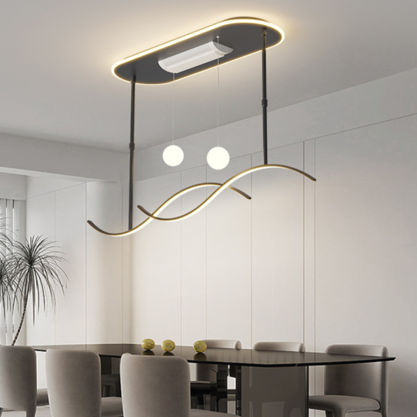 Đèn Thả Trần Uốn Lượn Bảo Vệ Mắt Decor Nhiều Không Gian - Hình ảnh 7