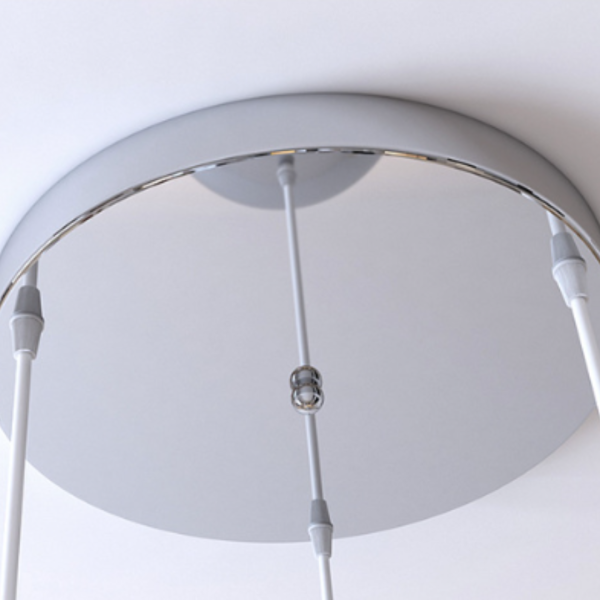 Đèn Thả Trần Hình Học Phủ Bạc, Đèn Treo Bắc Âu Hiện Đại Decor Phòng Khách/ Phòng Ăn - Hình ảnh 2