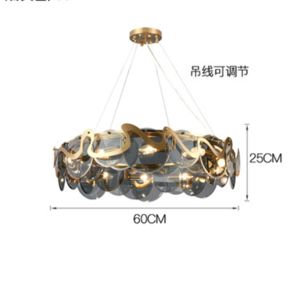 Đèn Treo Thả Thủy Tinh Tròn Đèn Trần Phong Cách Bắc Âu Hiện Đại Decor Nhiều Không Gian - Hình ảnh 5