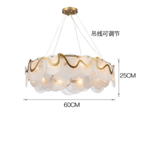 Đèn Treo Thả Thủy Tinh Tròn Đèn Trần Phong Cách Bắc Âu Hiện Đại Decor Nhiều Không Gian - Hình ảnh 4