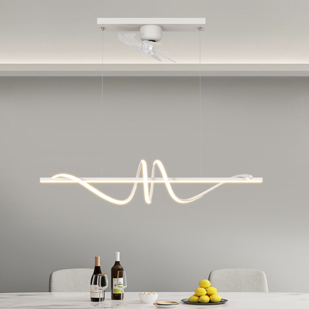 Quạt trần kết hợp đèn led Bắc Âu kết hợp cả 2 tính năng ánh sáng và quạt