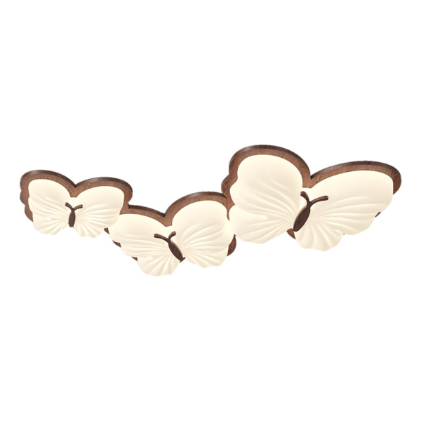 Đèn Ốp Trần Butterfly Retro, Đèn Ốp Trần Gỗ Óc Chó Decor Phòng Ngủ Bảo Vệ Mắt - Hình ảnh 5