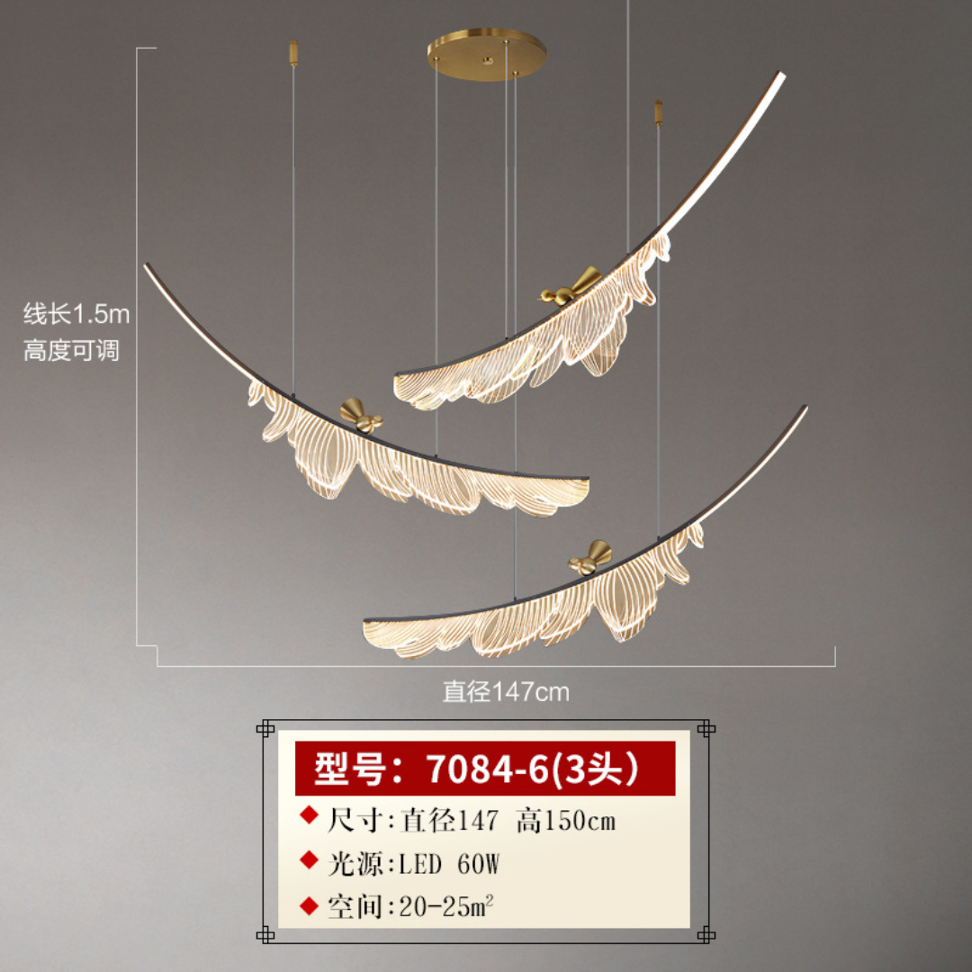 Đèn Thả Trần Chiếc Lá Nghệ Thuật, Đèn Treo Thả Bắc Âu Decor Mọi Không Gian - Ảnh 3