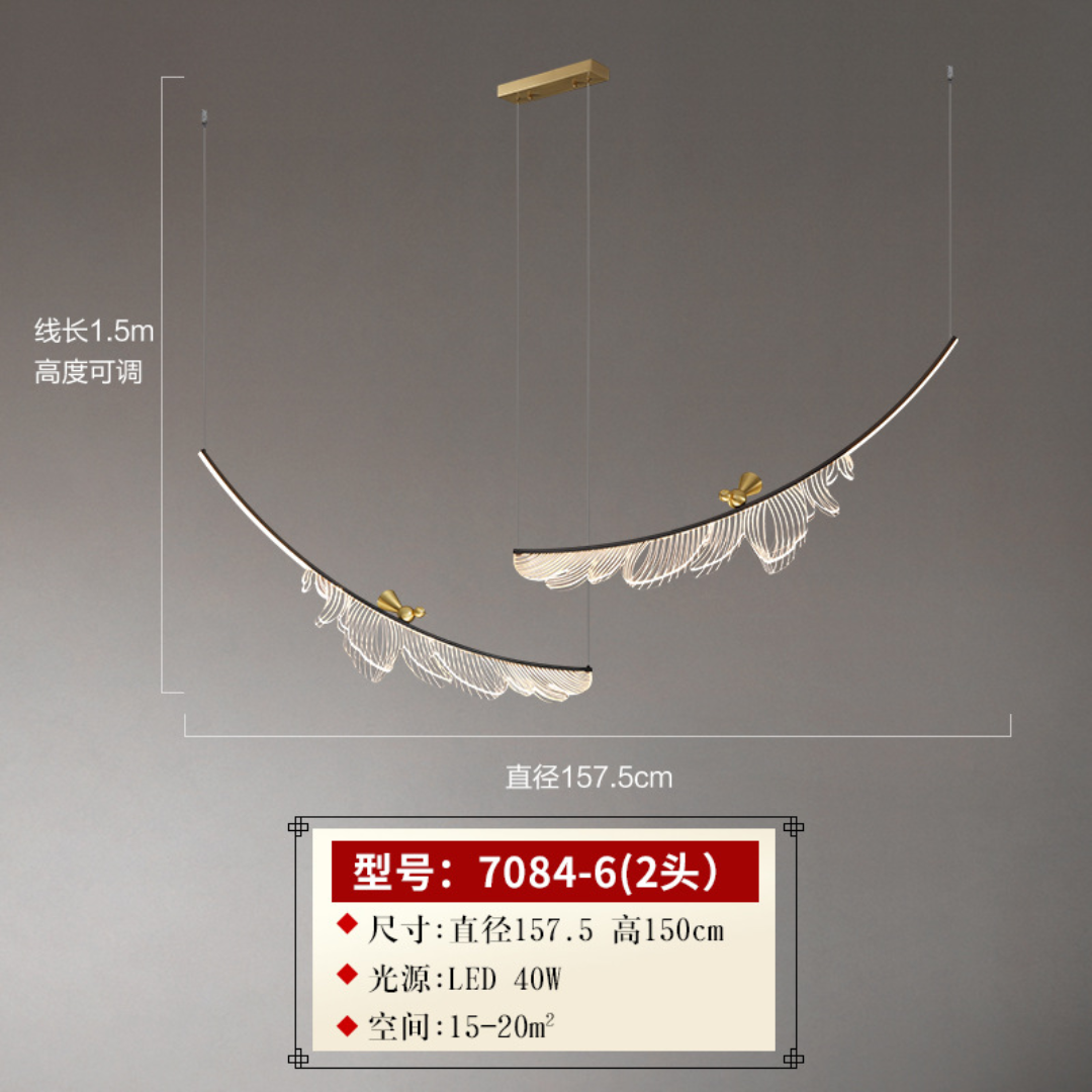 Đèn Thả Trần Chiếc Lá Nghệ Thuật, Đèn Treo Thả Bắc Âu Decor Mọi Không Gian - Ảnh 2